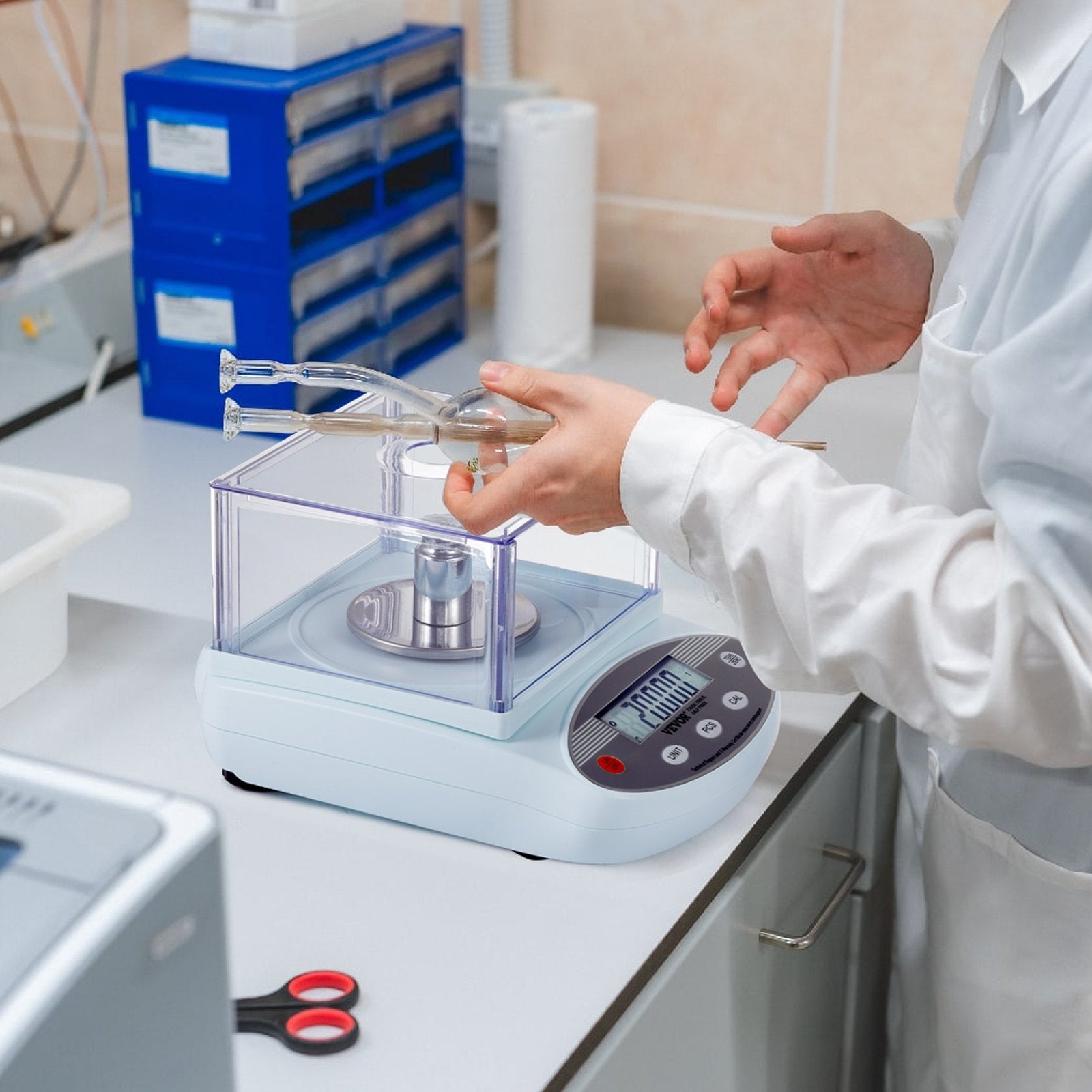 Analytical Balance Lab Scale 500g x 0.001g 13 Units with Windshield LCD V952-SYSCHTP0001GFGCEAV3