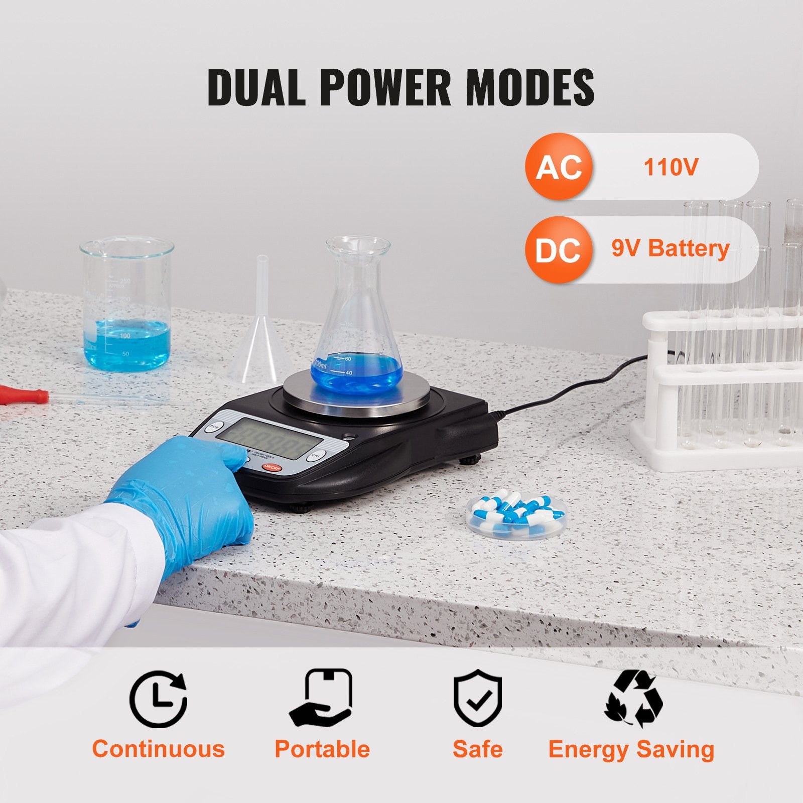 Analytical Balance Lab Scale 600g x 0.01g 6 Units Conversion Electronic V952-SYSCHTP001G0QUY4VV3