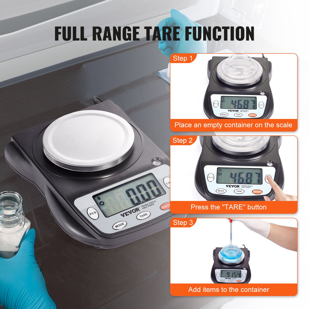 Analytical Balance Lab Scale 600g x 0.01g 6 Units Conversion Electronic V952-SYSCHTP001G0QUY4VV3