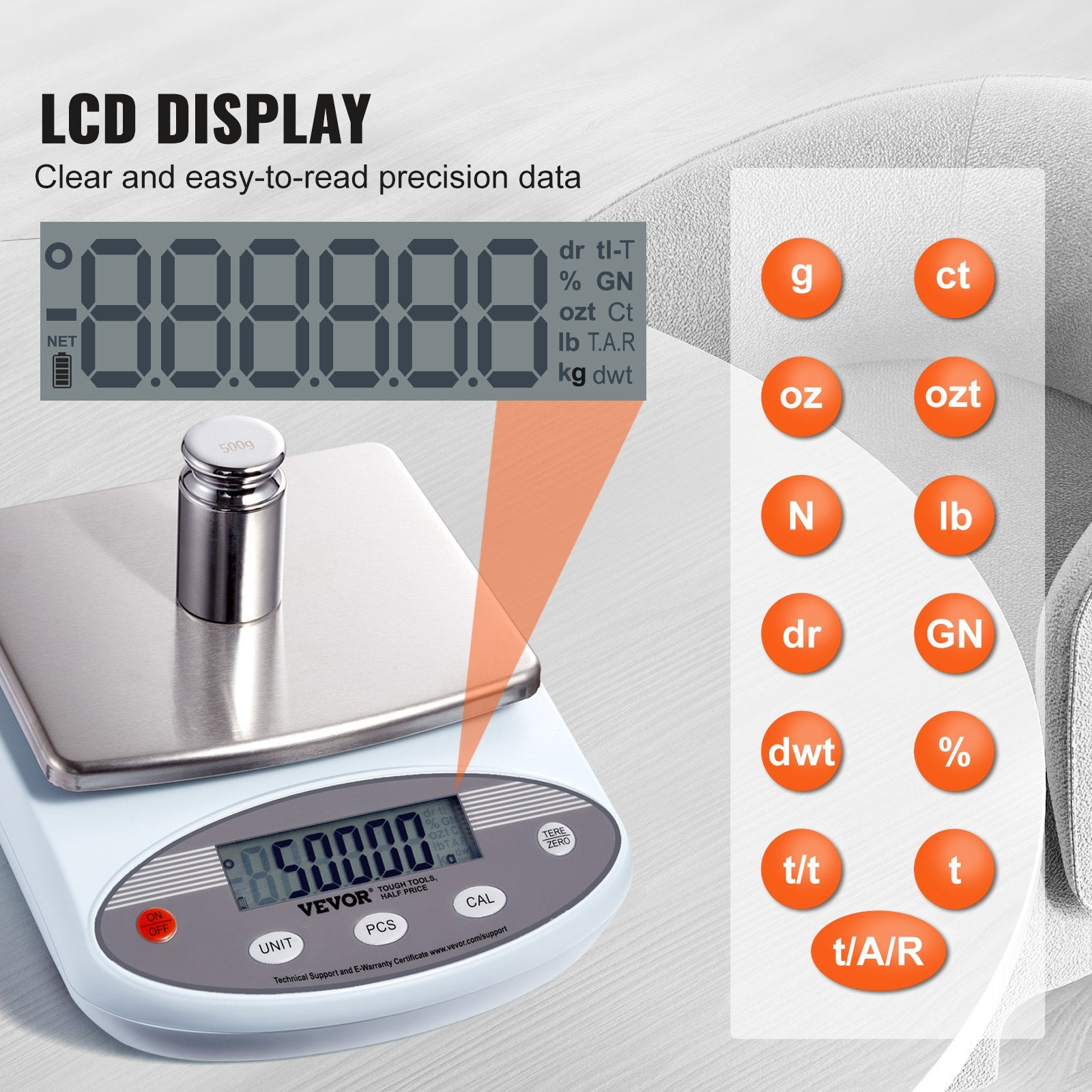Analytical Balance Lab Scale 2000g x 0.01g 13 Units Conversion Electronic V952-SYSCHTP001G2GXTCOV3