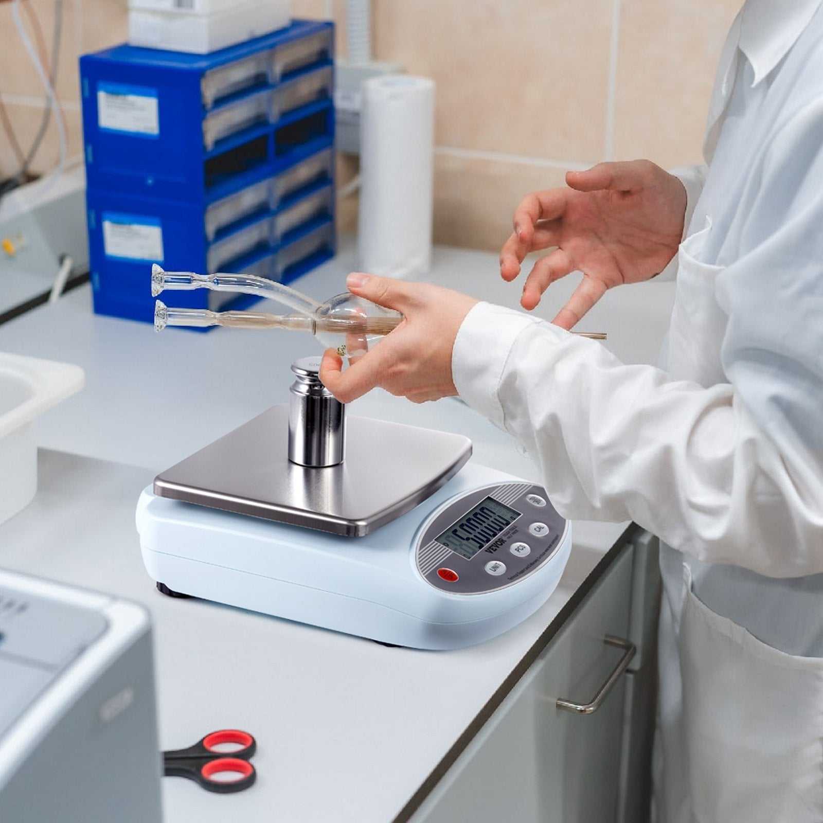 Analytical Balance Lab Scale 2000g x 0.01g 13 Units Conversion Electronic V952-SYSCHTP001G2GXTCOV3