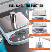 Analytical Balance Lab Scale 3000g x 0.01g 13 Units Conversion Electronic V952-SYSCHTP001G3Y8XORV3