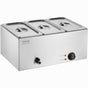 3-Pan Commercial Food Warmer, 16.5L Electric Steam Table, 1200W Professional Countertop Stainless Steel V952-SYSPBWQPTK31E3ZVSV3