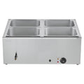 Commercial Food Warmer, 1500W Electric Stainless Steel Steam Food Warmer with Lid, 4-Pan Fast Heating V952-SYSPBWQPTK41SB7R9002V3