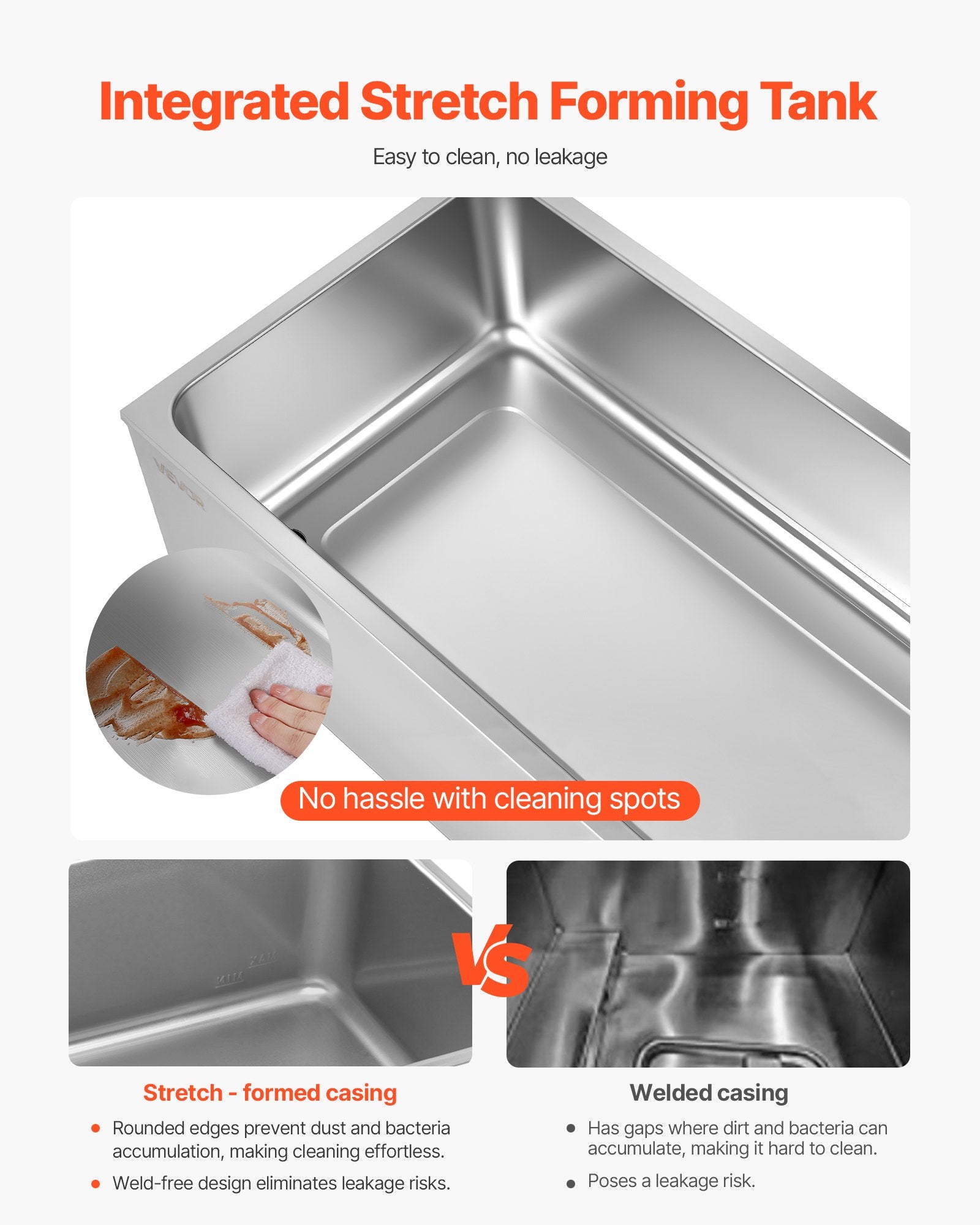 Commercial Food Warmer, 6-Pan Electric Steam Table, 1200W Professional Countertop Stainless Steel Buffet Bain V952-SYSPBWQPTK61BPPMXV3
