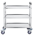 VEVOR Stainless Steel Cart, 3 Layers Lab Utility Cart 181 kg Weight Capacity, Medical Cart with Lockable V952-SYSSTCFB20134R3PNV0