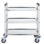VEVOR Stainless Steel Cart, 3 Layers Lab Utility Cart 181 kg Weight Capacity, Medical Cart with Lockable V952-SYSSTCFB20134R3PNV0