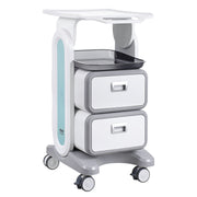 3 Tiers Lab Carts, Lab Utility Cart with 2 Drawers & 1 Top Tray, Mobile Medical Cart with ABS Material, Lab V952-SYSTCECKFBS498TJSV0