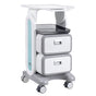 3 Tiers Lab Carts, Lab Utility Cart with 2 Drawers & 1 Top Tray, Mobile Medical Cart with ABS Material, Lab V952-SYSTCECKFBS498TJSV0