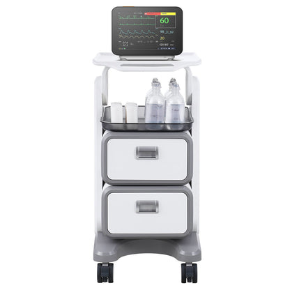 3 Tiers Lab Carts, Lab Utility Cart with 2 Drawers & 1 Top Tray, Mobile Medical Cart with ABS Material, Lab V952-SYSTCECKFBS498TJSV0