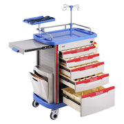 5 Tiers Lab Carts, Lab Utility Cart with 5 Drawers & 4 Silent Wheels, Mobile Medical Cart with PP Material, V952-SYSTCECKFLS4VNN2DV3