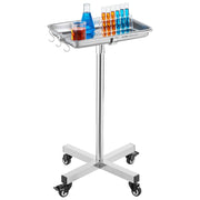 Mayo Stand, Stainless Steel Mayo Tray, Load Capacity up to 35 lbs, Adjustable Height 25.2"-39.8", Medical V952-SYSTCECKFS411UNA4V0