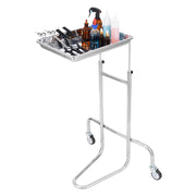 Stainless Steel Lab Cart with Single Tray & 2 Silent Wheels for Lab Clinic V952-SYSTCECKFSS2HAV26V0