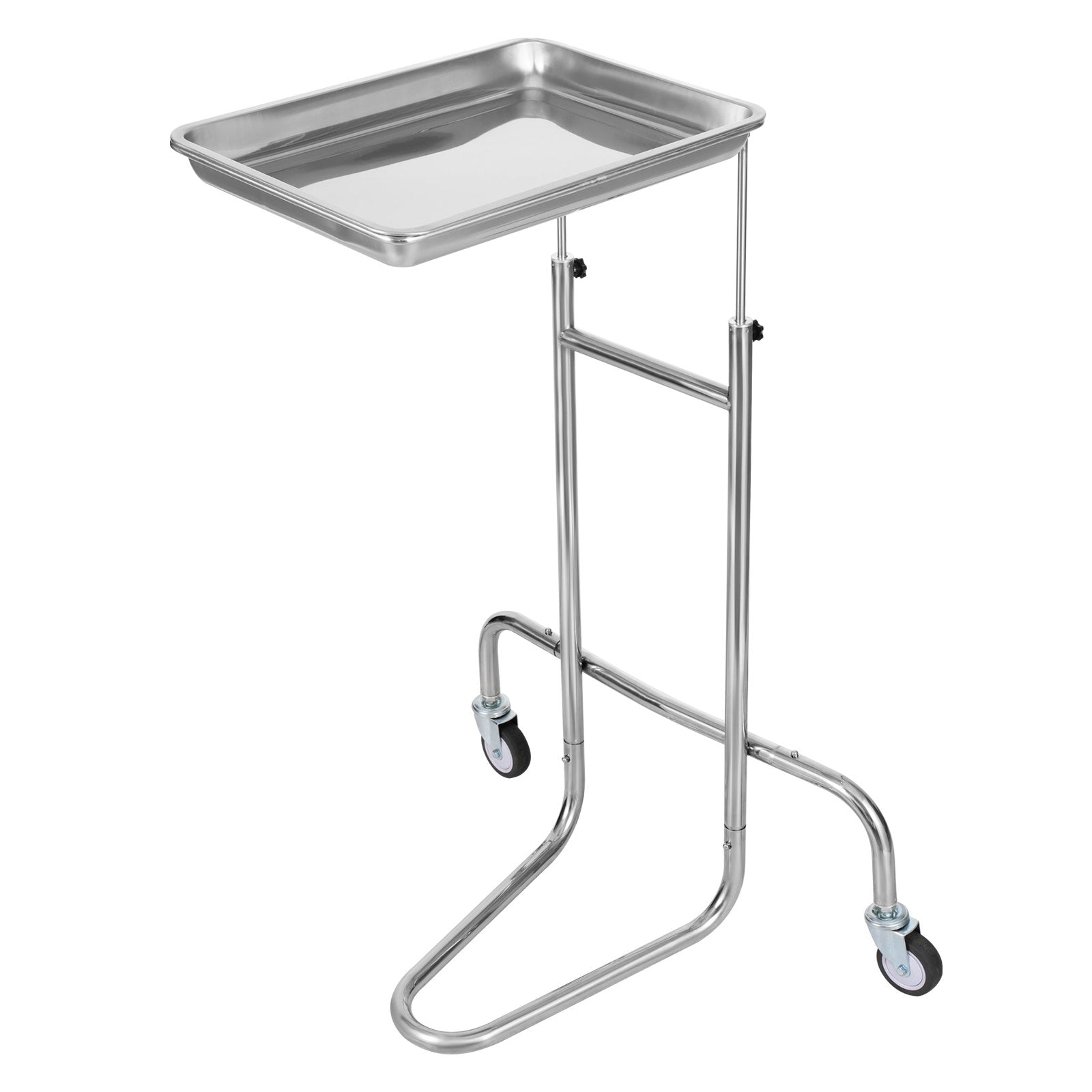 Stainless Steel Lab Cart with Single Tray & 2 Silent Wheels for Lab Clinic V952-SYSTCECKFSS2HAV26V0