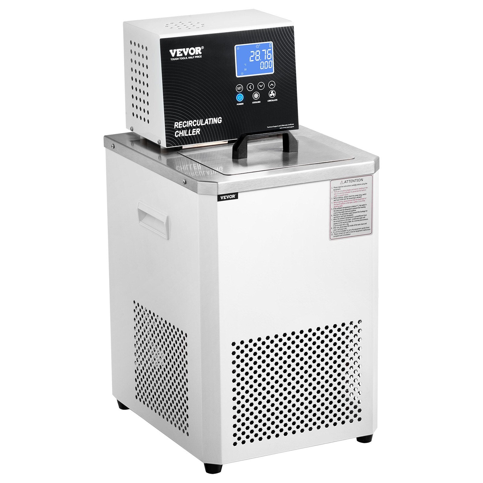 Laboratory Chiller Circulator, 6L Chiller Lab Low Temperature Cooling Liquid, 23 degrees F-212 degrees F V952-SYSXHLQQ6L50FGTJAV3