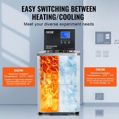 Laboratory Chiller Circulator, 6L Chiller Lab Low Temperature Cooling Liquid, 23 degrees F-212 degrees F V952-SYSXHLQQ6L50FGTJAV3