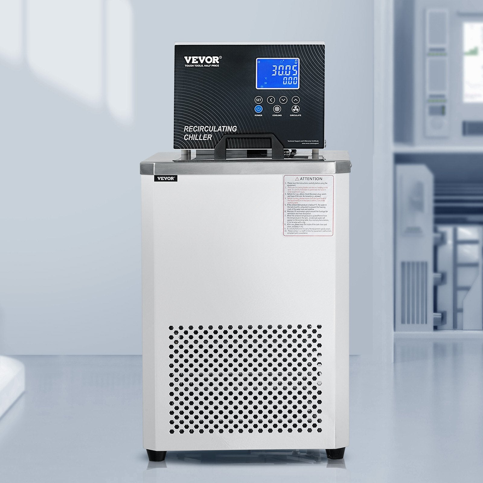 Laboratory Chiller Circulator, 6L Chiller Lab Low Temperature Cooling Liquid, 23 degrees F-212 degrees F V952-SYSXHLQQ6L50FGTJAV3