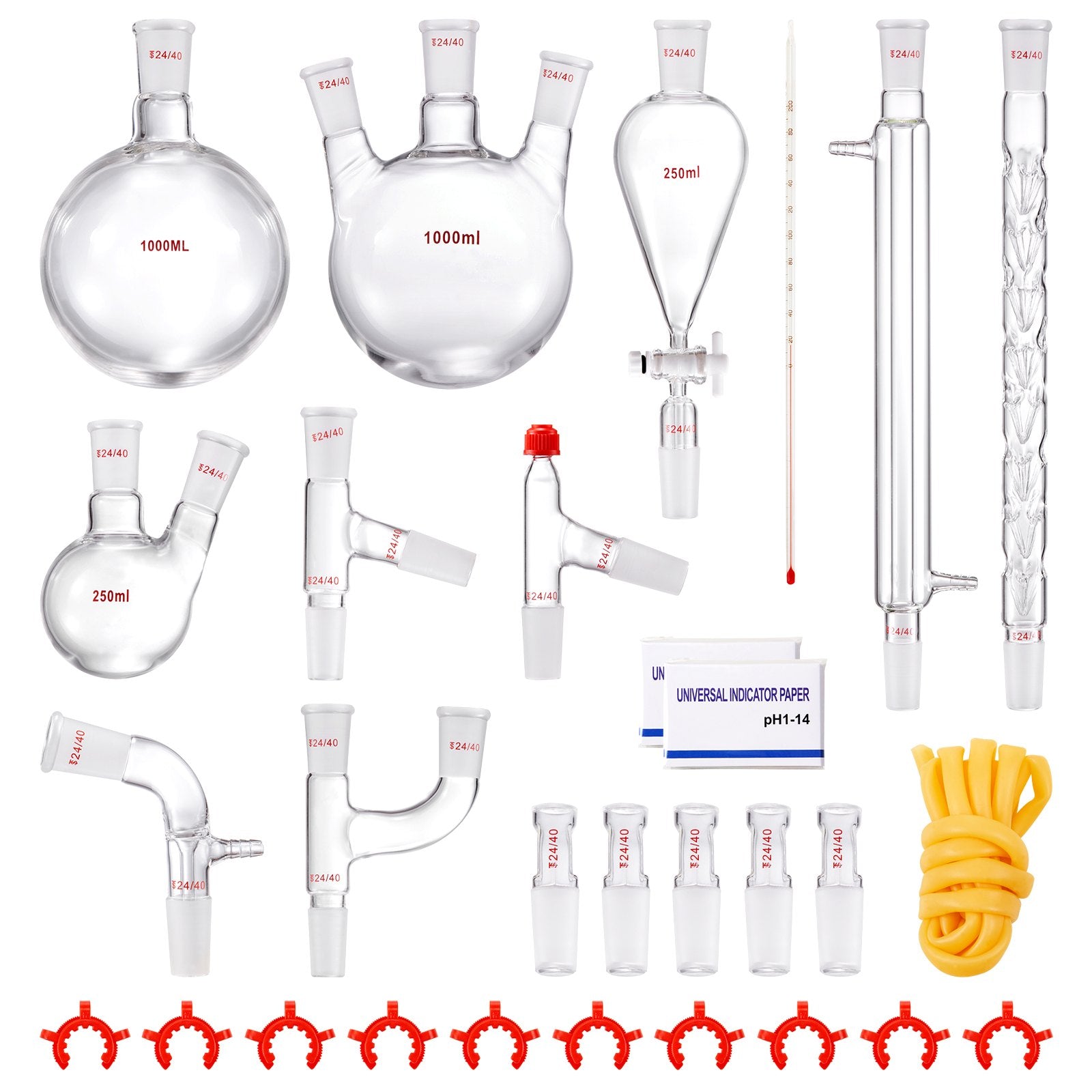 Lab Glassware Distillation Kit 1000ml 3.3 Boro 29 pcs Glassware Equipment V952-SYSZLTJJPWW1IZZ32V0