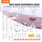 Lab Glassware Distillation Kit 1000ml 3.3 Boro 29 pcs Glassware Equipment V952-SYSZLTJJPWW1IZZ32V0