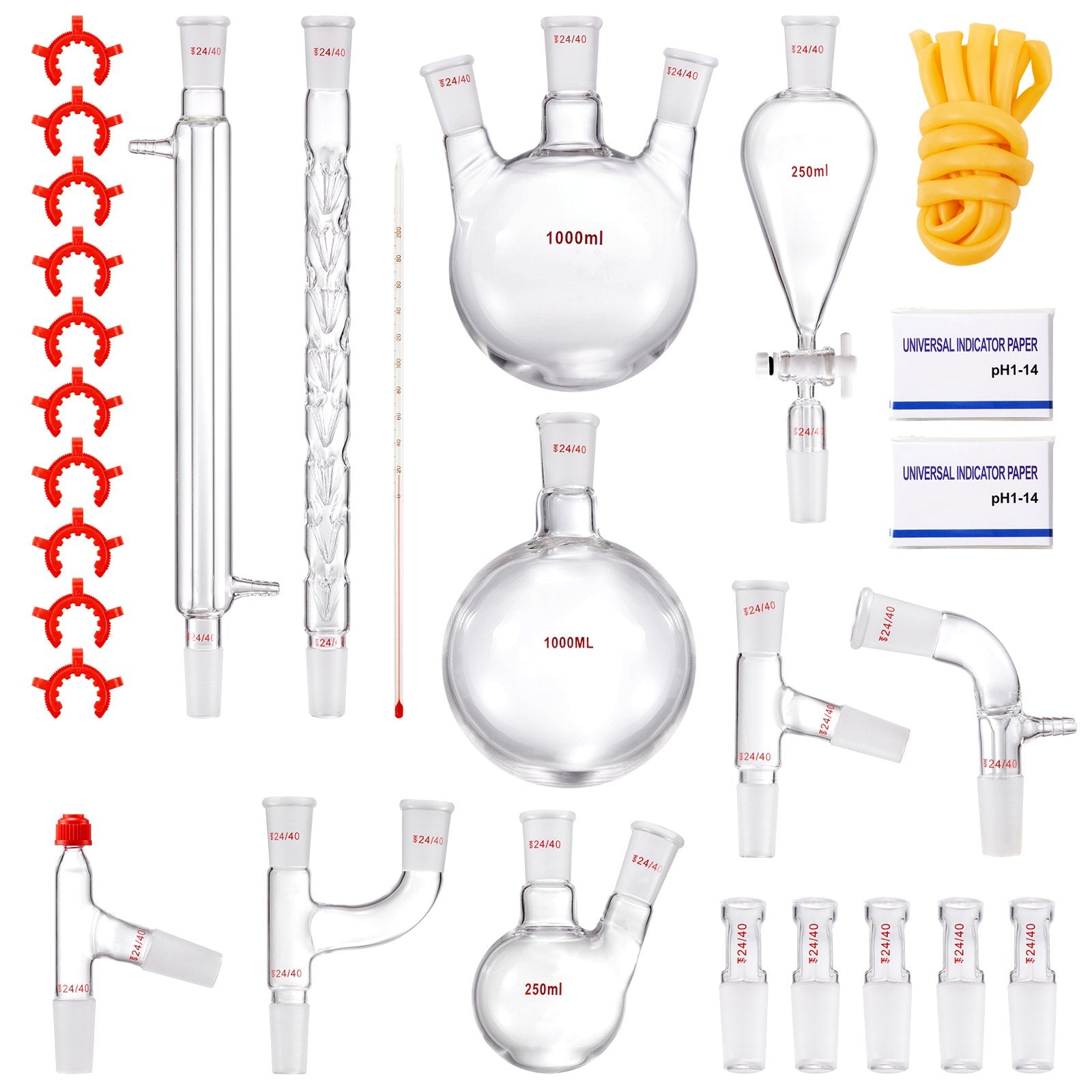 Lab Glassware Distillation Kit 1000ml 3.3 Boro 29 pcs Glassware Equipment V952-SYSZLTJJPWW1IZZ32V0