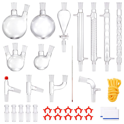 Lab Distillation Kit, 3.3 Boro Lab Glassware Distillation Kit with 24, 40 Joint, 1000ml Essential Oil V952-SYSZLTJJPWW1LEFCIV0