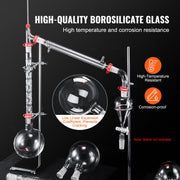 Lab Distillation Kit, 3.3 Boro Lab Glassware Distillation Kit with 24, 40 Joint, 1000ml Essential Oil V952-SYSZLTJJPWW1LEFCIV0