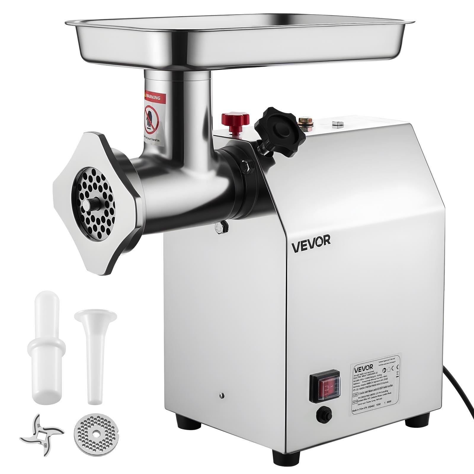 Commercial Electric Meat Grinder 9.2 Lbs/Min Sausage Stuffer Maker Kitchen V952-SYTMDDJRJSYS79O1T001V3
