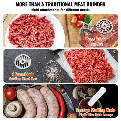 Commercial Electric Meat Grinder 21 Lbs/Min Sausage Stuffer Maker Kitchen V952-SYTMDDJRJSYSGN7X9V3