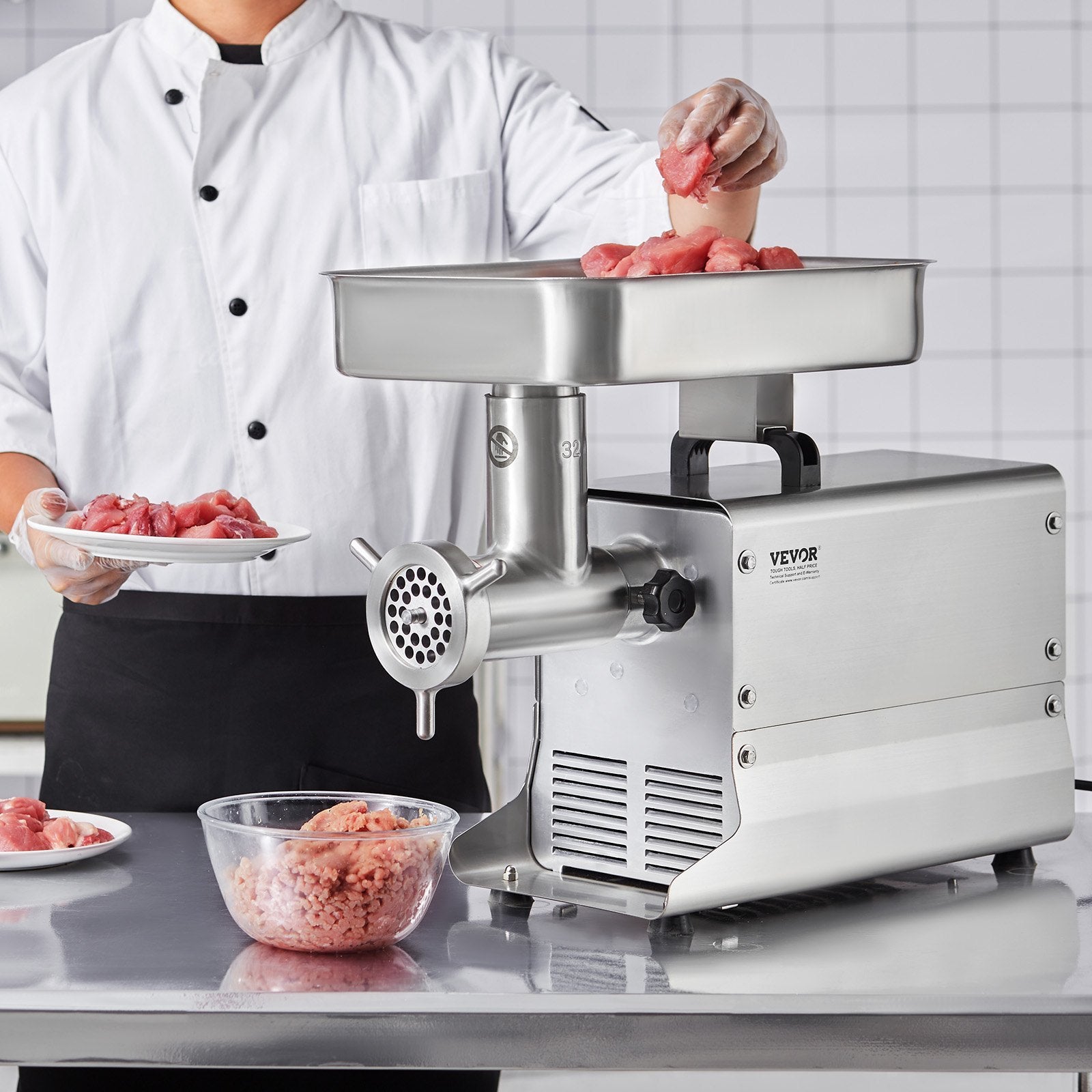 Commercial Electric Meat Grinder 21 Lbs/Min Sausage Stuffer Maker Kitchen V952-SYTMDDJRJSYSGN7X9V3