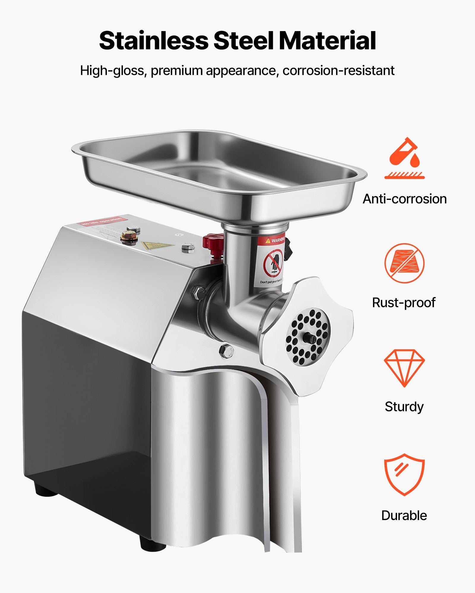 Commercial Electric Meat Grinder 5.5 Lbs/Min Sausage Stuffer Maker Kitchen V952-SYTMDDJRJSYSHS6TA001V3