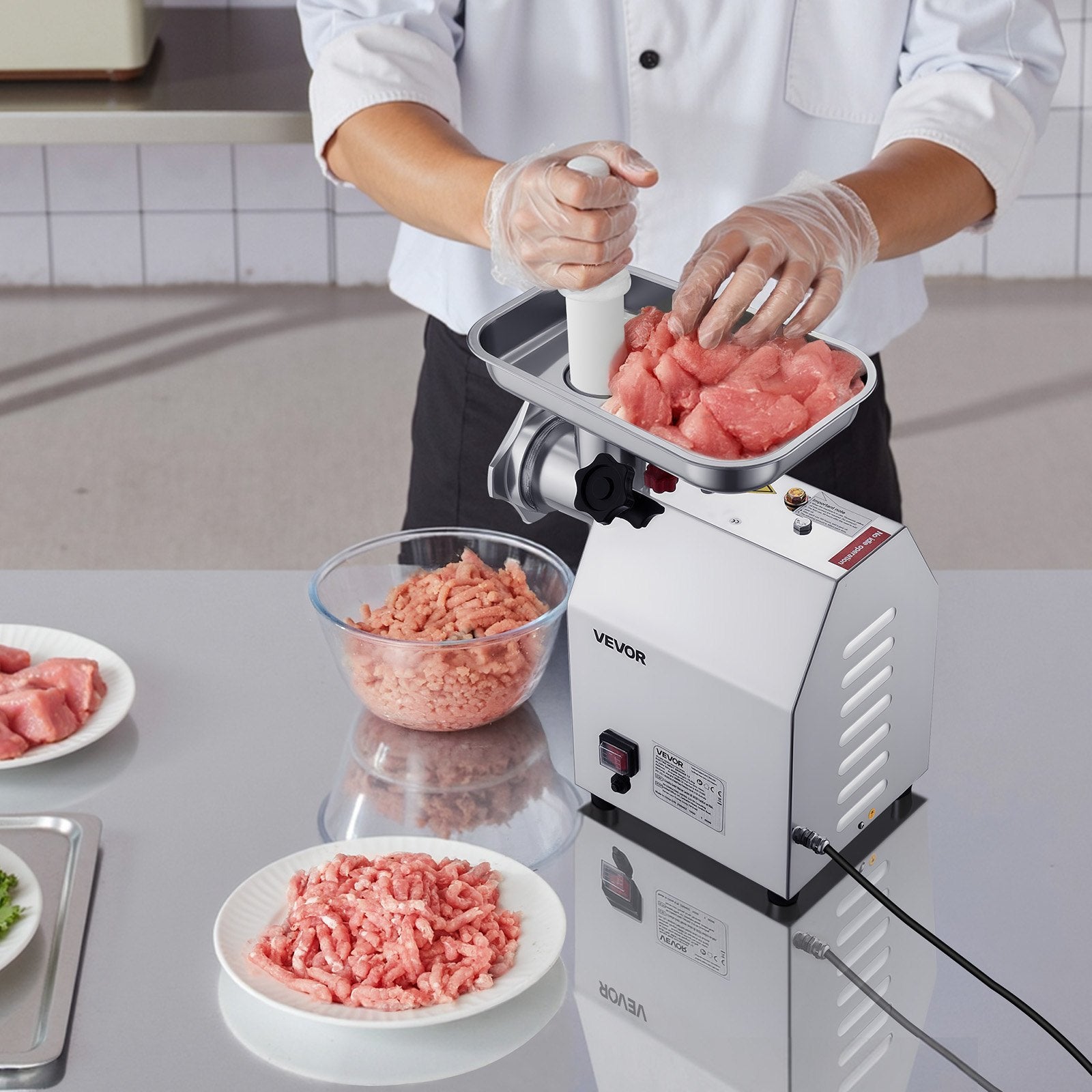 Commercial Electric Meat Grinder 5.5 Lbs/Min Sausage Stuffer Maker Kitchen V952-SYTMDDJRJSYSHS6TA001V3