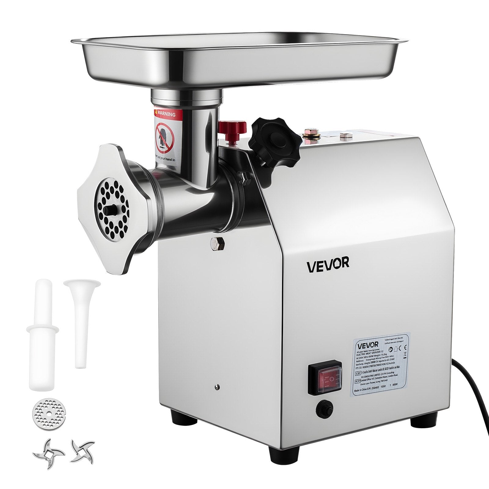 Commercial Electric Meat Grinder 5.5 Lbs/Min Sausage Stuffer Maker Kitchen V952-SYTMDDJRJSYSHS6TA001V3