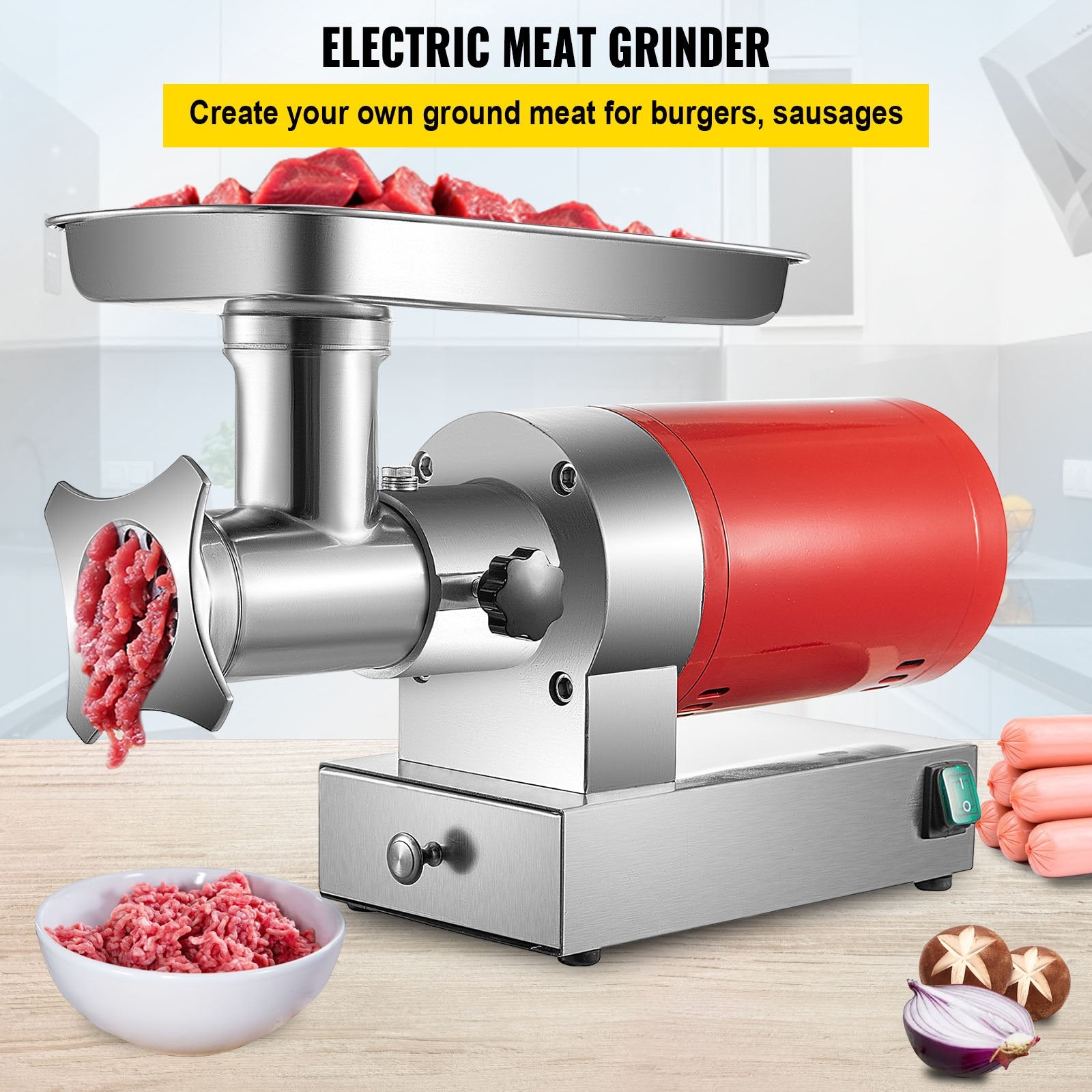 Electric Meat Grinder Machine Electric Meat Mincer 661 Lbs/Hour 1100W V952-SYTMDDJRJSYSP65ZTV3