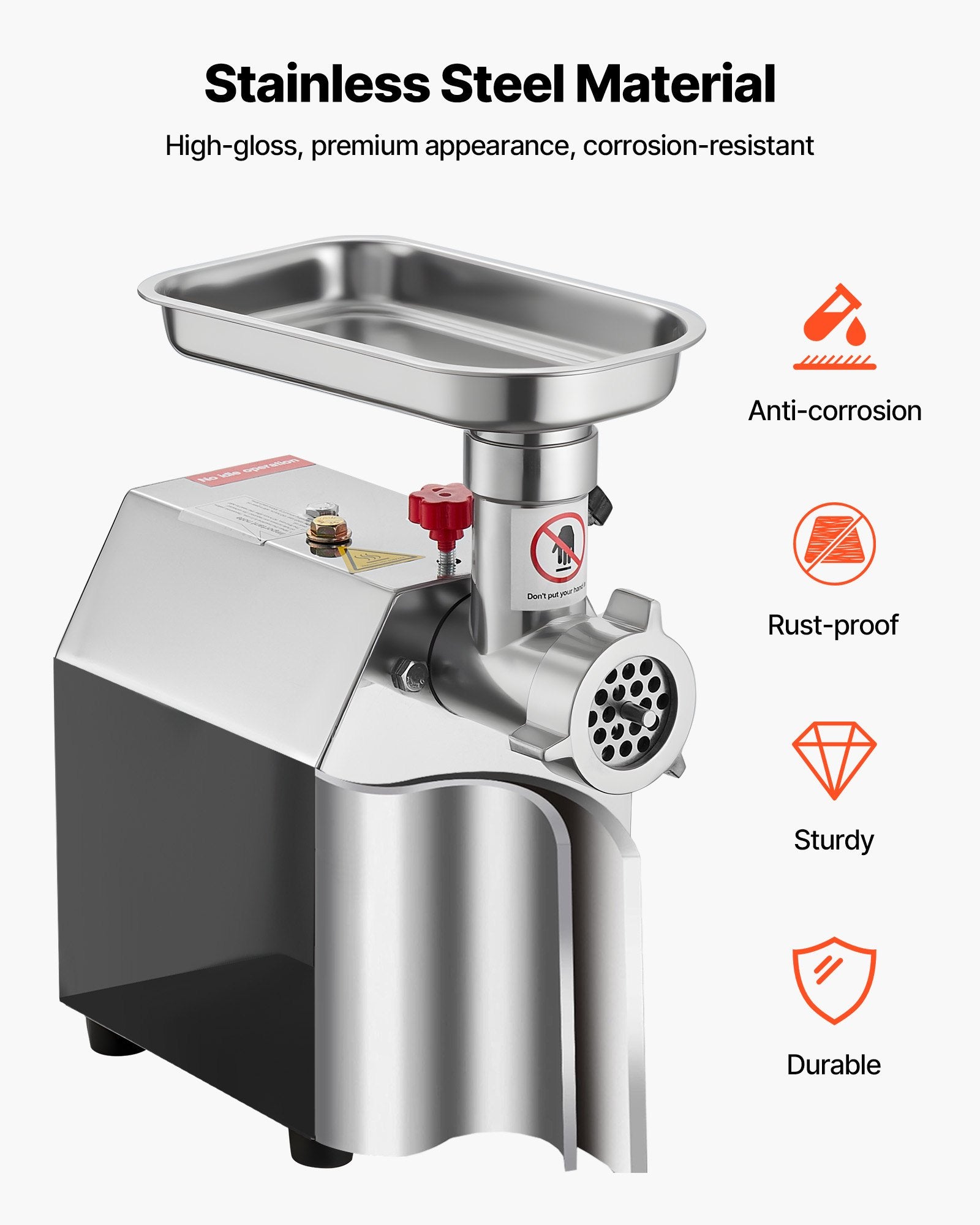 Commercial Electric Meat Grinder 4.5 Lbs/Min Sausage Stuffer Maker Kitchen V952-SYTMDDJRJSYSWMYXS001V3