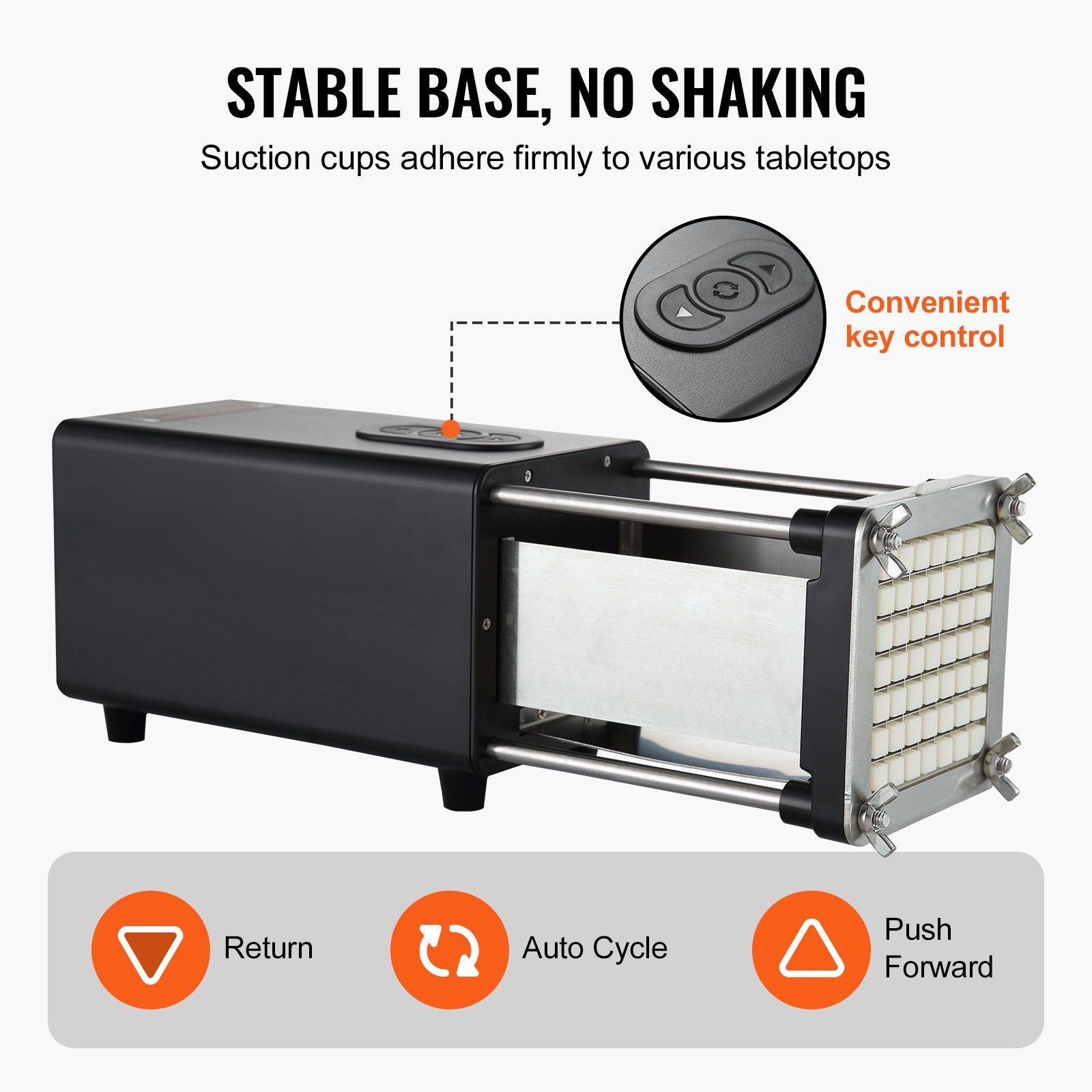 Electric French Fry Cutter, Potato Slicer with 1/2-Inch and 3/8-Inch Stainless Steel Blades, Potato Cutter V952-SYWSQSTJDD12YGYU7V3