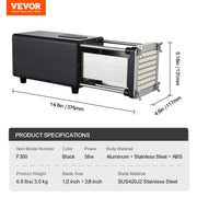 Electric French Fry Cutter, Potato Slicer with 1/2-Inch and 3/8-Inch Stainless Steel Blades, Potato Cutter V952-SYWSQSTJDD12YGYU7V3