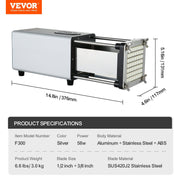 Electric French Fry Cutter, Potato Slicer with 1/2-Inch and 3/8-Inch Stainless Steel Blades, Potato Cutter V952-SYWSQSTJDD12ZQ9TRV3