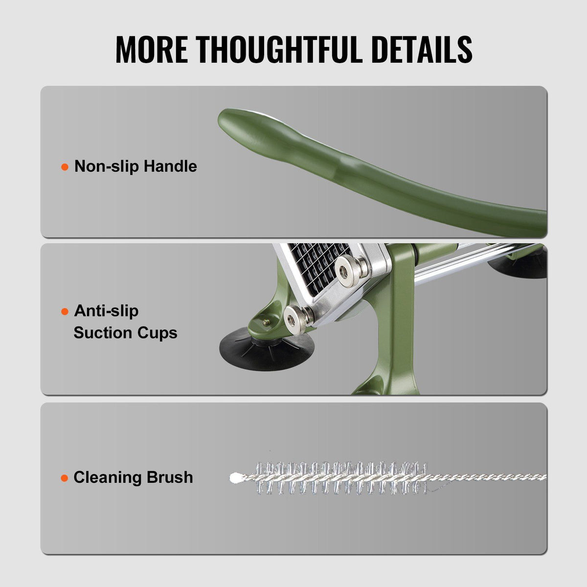 French Fry Cutter, Potato Slicer with 1/2" 3/8" 1/4" Stainless Steel Blades, Manual Potato Cutter Chopper V952-SYWSQSTJYJ12FI5HIV0