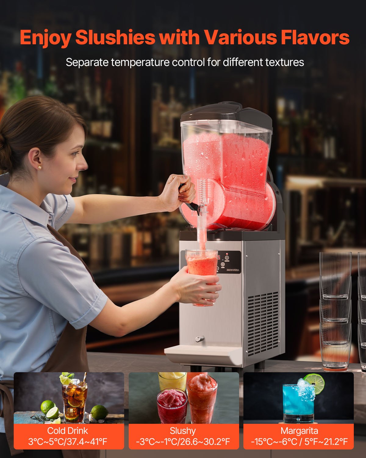 12L Commercial Slushy Machine Margarita Smoothie Frozen Drink Maker V952-SYXRJX112LDG5GWSUV3