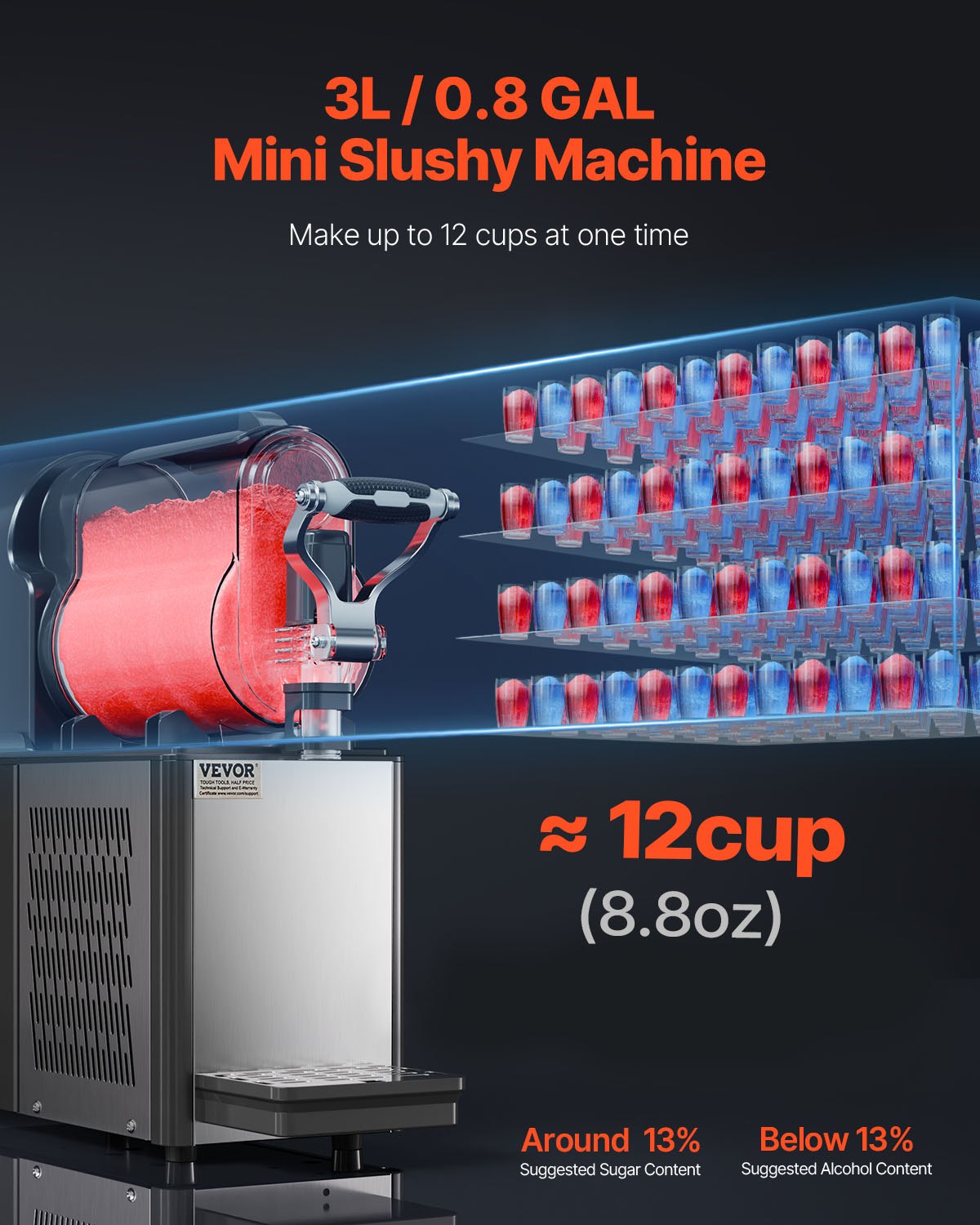 3L Commercial Slushy Machine Margarita Smoothie Frozen Drink Maker V952-SYXRJX13LDGDOH2X7V3