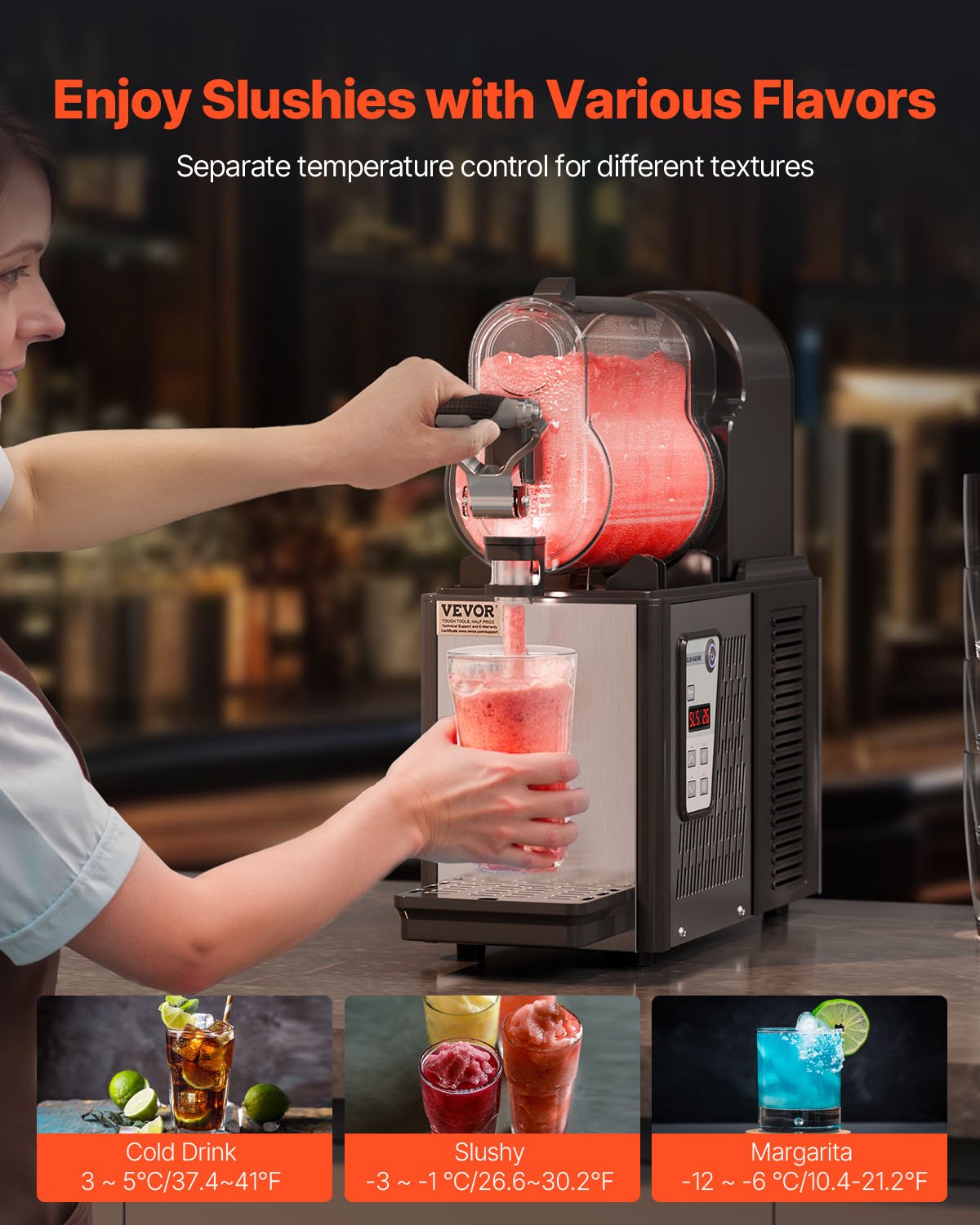 3L Commercial Slushy Machine Margarita Smoothie Frozen Drink Maker V952-SYXRJX13LDGDOH2X7V3