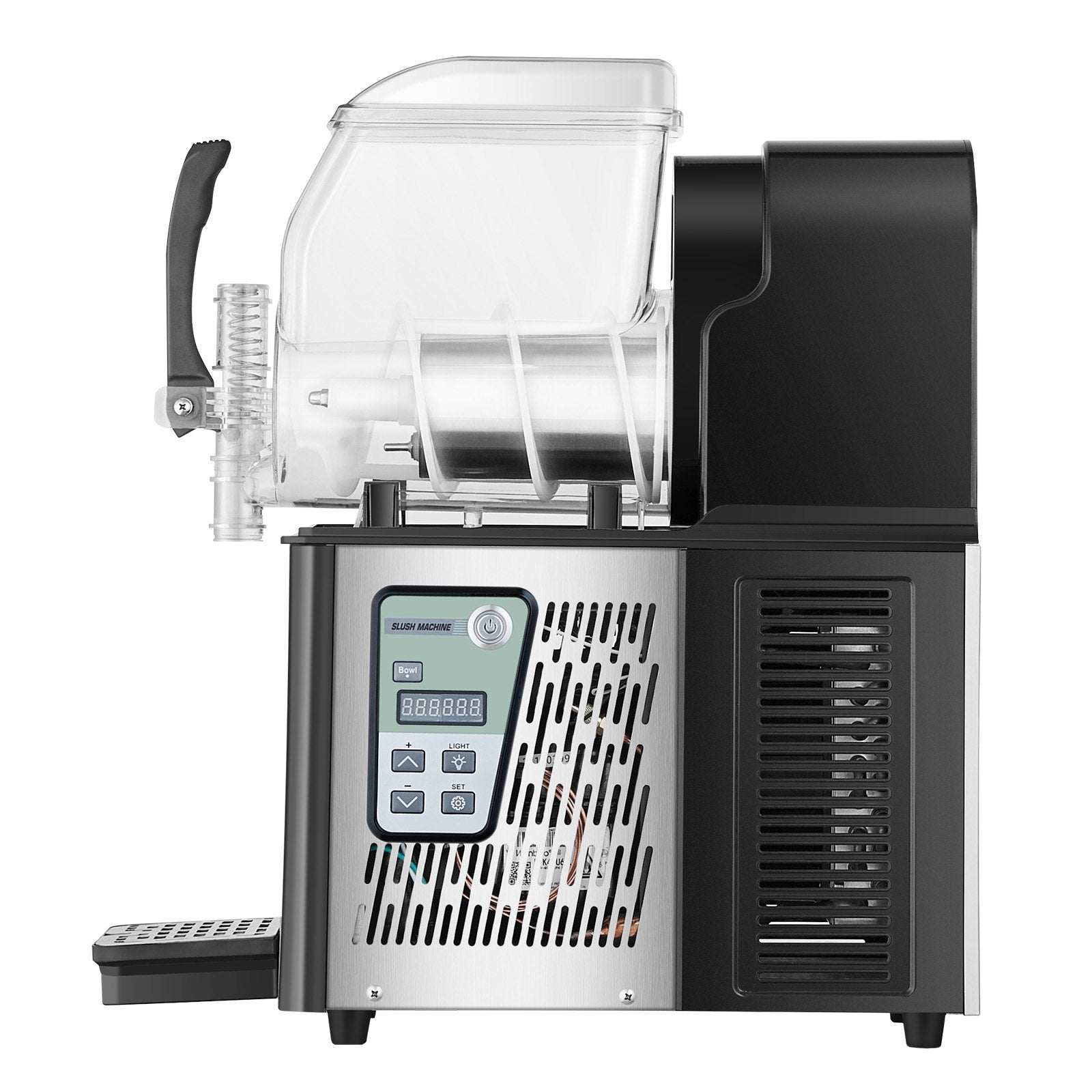 Commercial Slushy Machine, 4L Single Tank Frozen Drink Machine, 16 Cups Stainless Steel Margarita Smoothie V952-SYXRJX14LDGD1123BV3