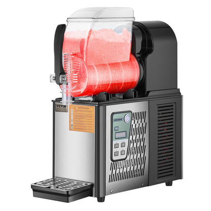 Commercial Slushy Machine, 4L Single Tank Frozen Drink Machine, 16 Cups Stainless Steel Margarita Smoothie V952-SYXRJX14LDGD1123BV3