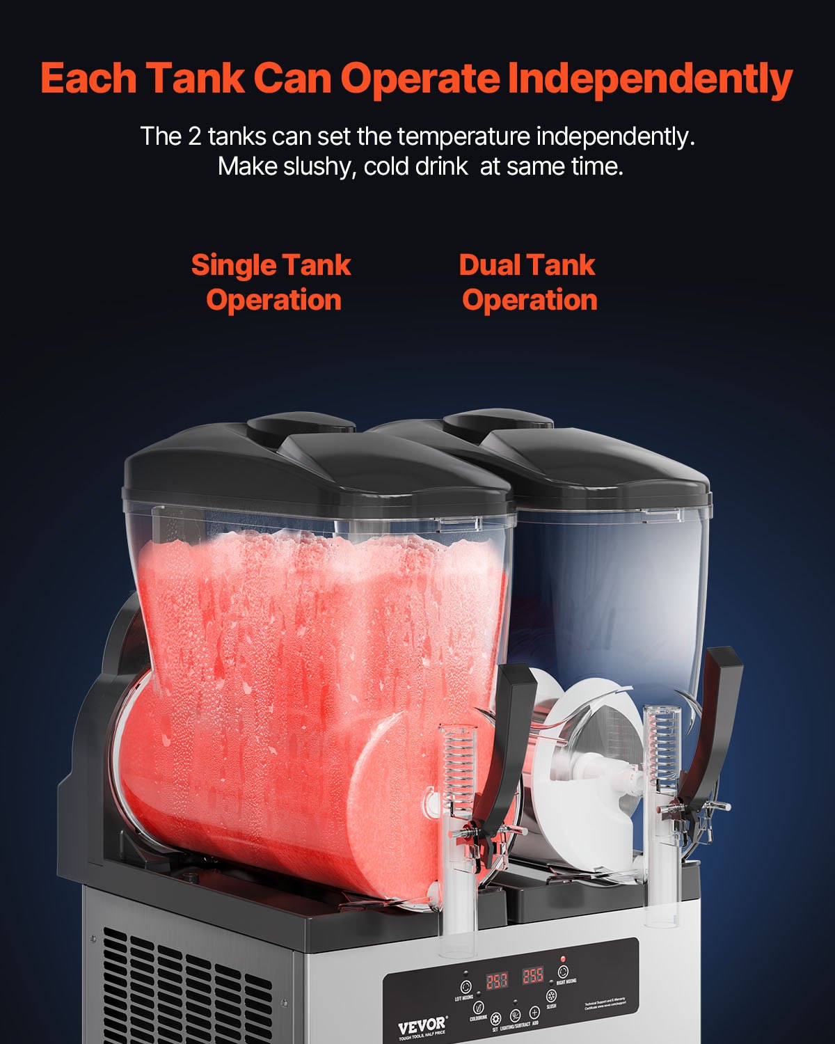 12Lx2 Tank Commercial Slushy Machine Margarita Smoothie Frozen Drink Maker V952-SYXRJX212LSGYZO0PV3