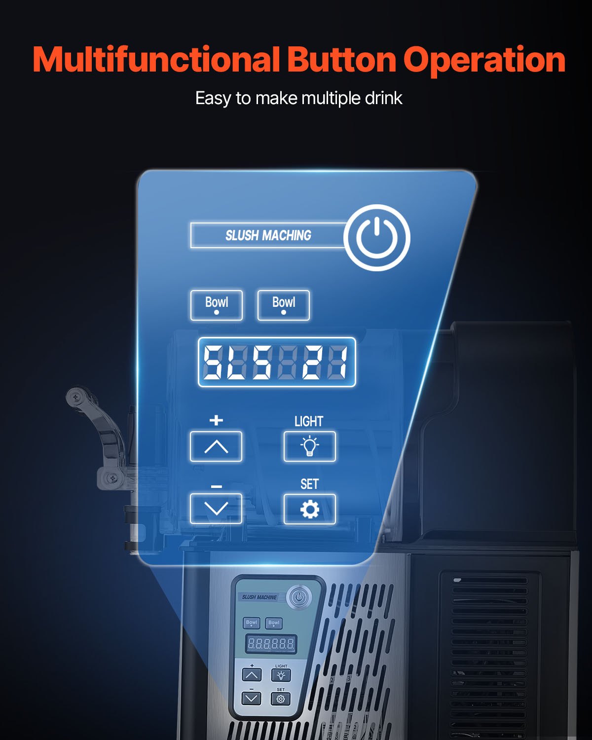 3Lx2 Tank Commercial Slushy Machine Margarita Smoothie Frozen Drink Maker V952-SYXRJX23LSGDCIND4V3