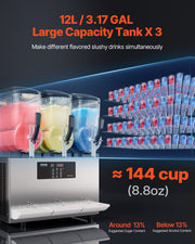 12Lx3 Tank Commercial Slushy Machine Margarita Smoothie Frozen Drink Maker V952-SYXRJX312LSGM5J7ZV3