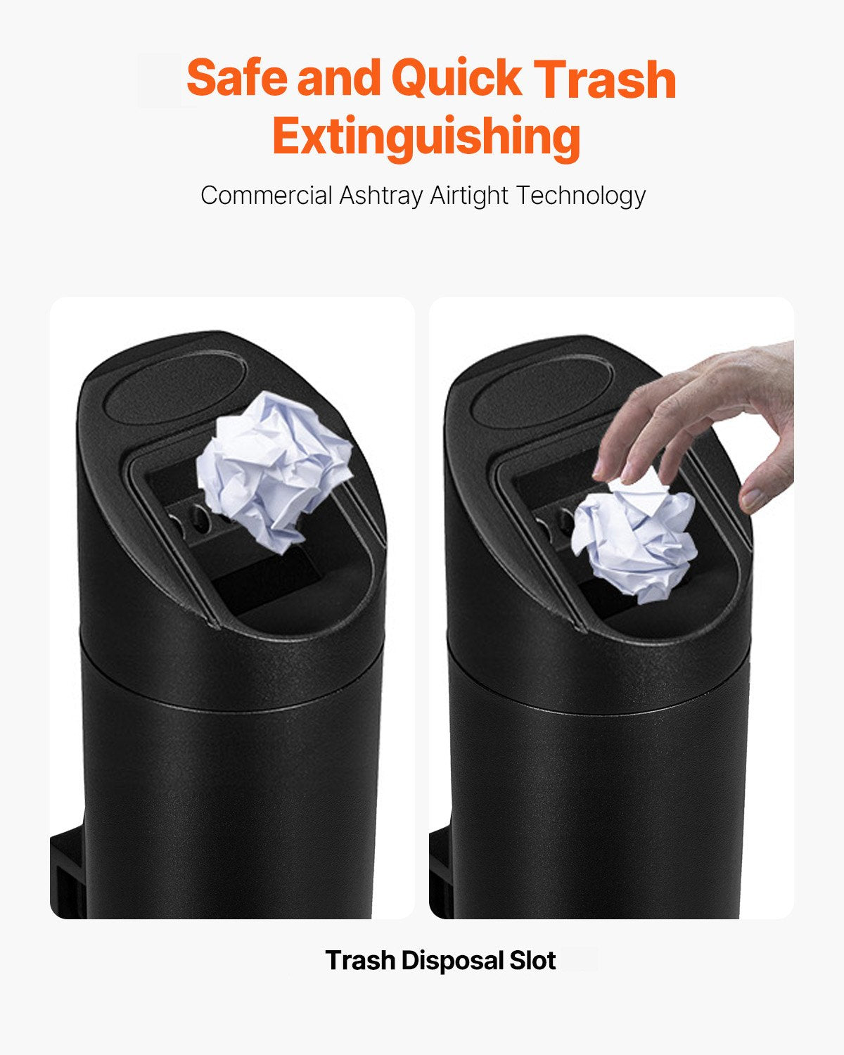 Cigarette Butt Receptacle, Stainless Steel Cylinder Cigarette Butt Container, Wall Mounted and Weatherproof V952-SYYHTGSKYZTB0FCVBV0