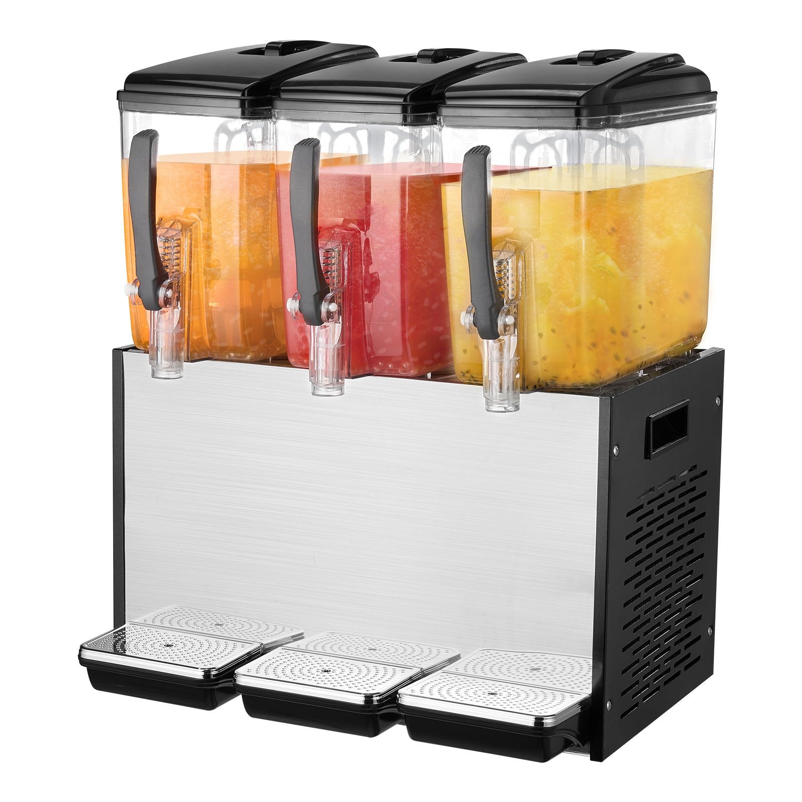 Commercial Beverage Dispenser, 3 Tanks 12 L Per Tank Juice Dispenser, 370W Stainless Steel Ice Tea Drink V952-SYYLJJBSJXS1AAIQKV3