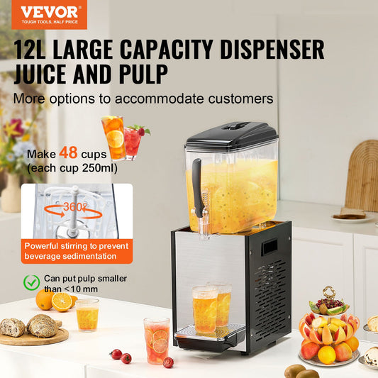 Commercial Beverage Dispenser 12L Cold Juice Ice Drink Dispenser for Party V952-SYYLJJBSJXS1AOADUV3