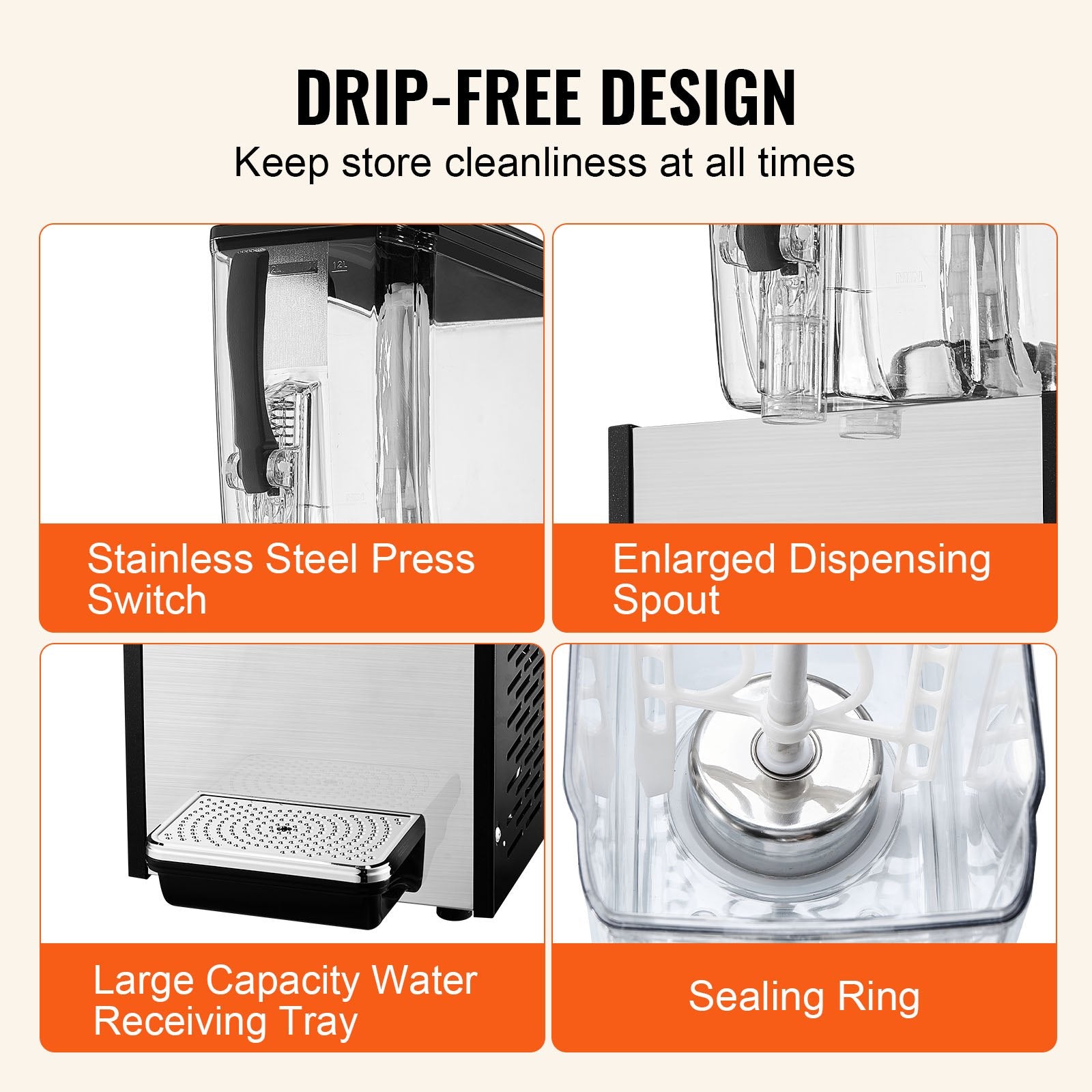Commercial Beverage Dispenser 12L Cold Juice Ice Drink Dispenser for Party V952-SYYLJJBSJXS1AOADUV3
